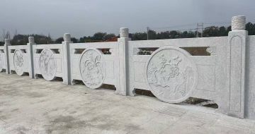 贵港芝麻白河道栏杆 石材栏杆