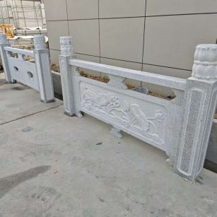 贵港芝麻白河道栏杆 石材栏杆