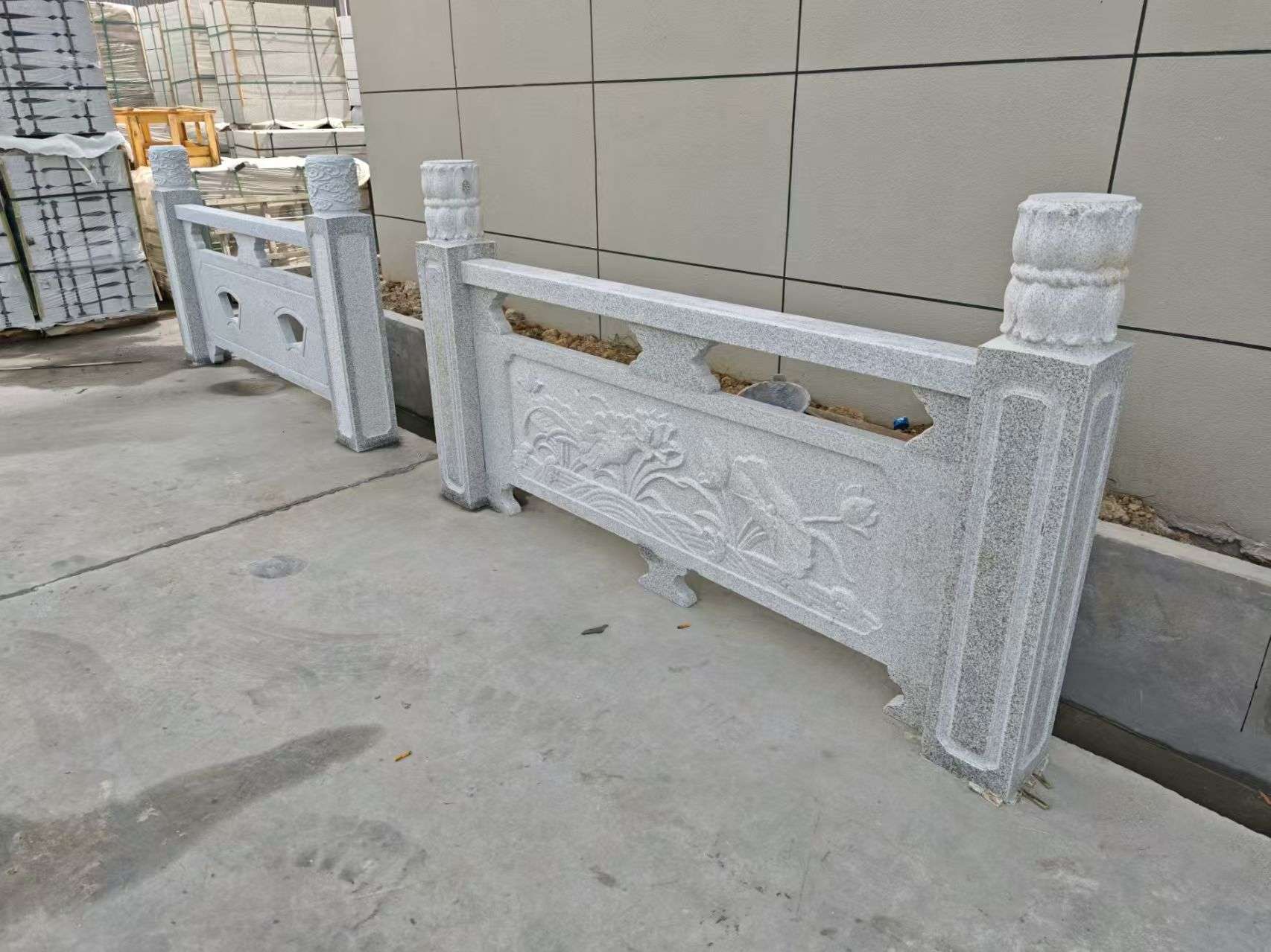 贵港芝麻白河道栏杆 石材栏杆