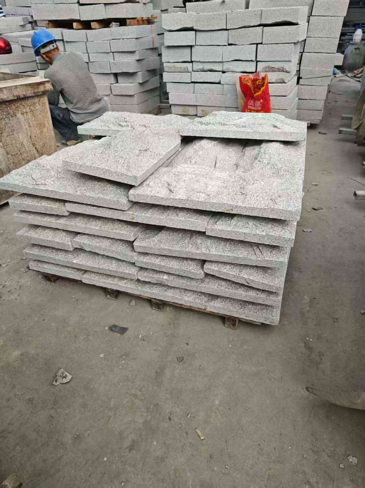 贵港芝麻白蘑菇石，自然面