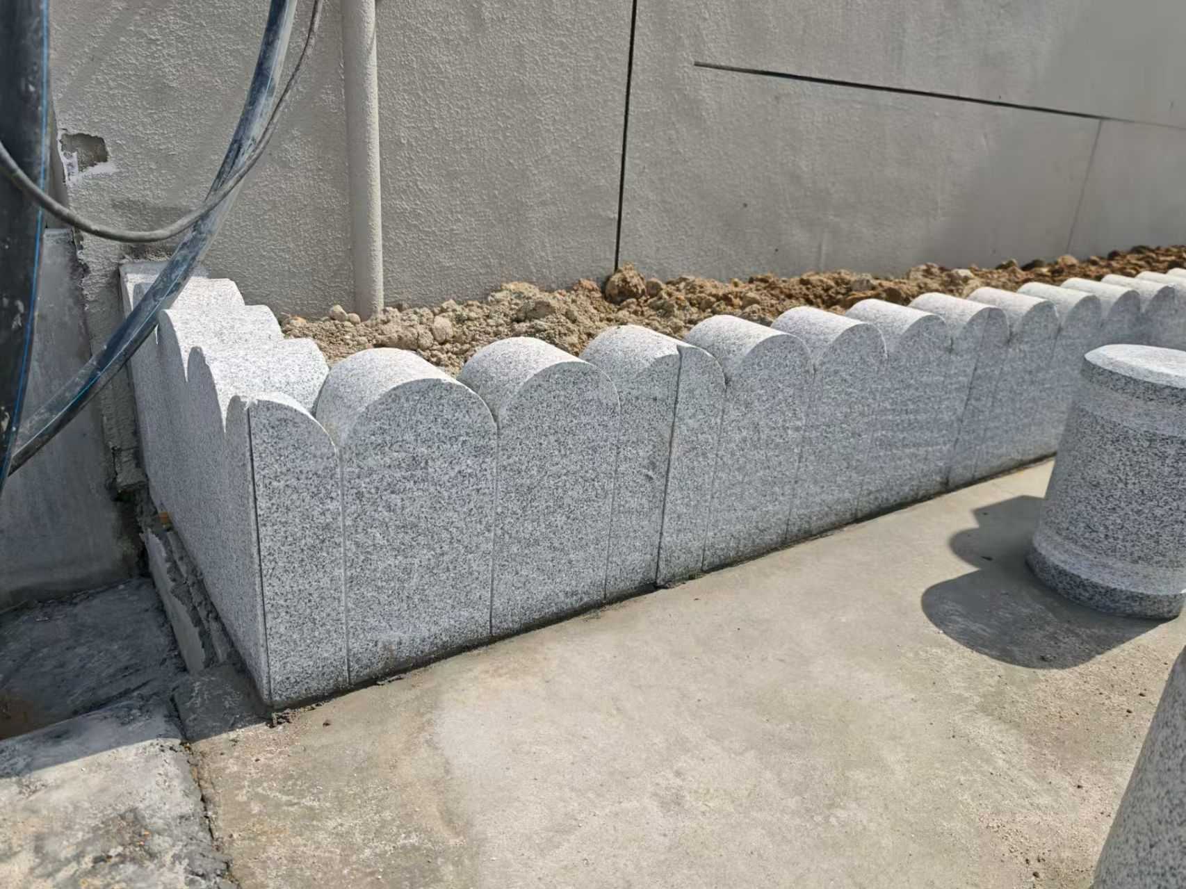 贵港芝麻白花边石  围边石